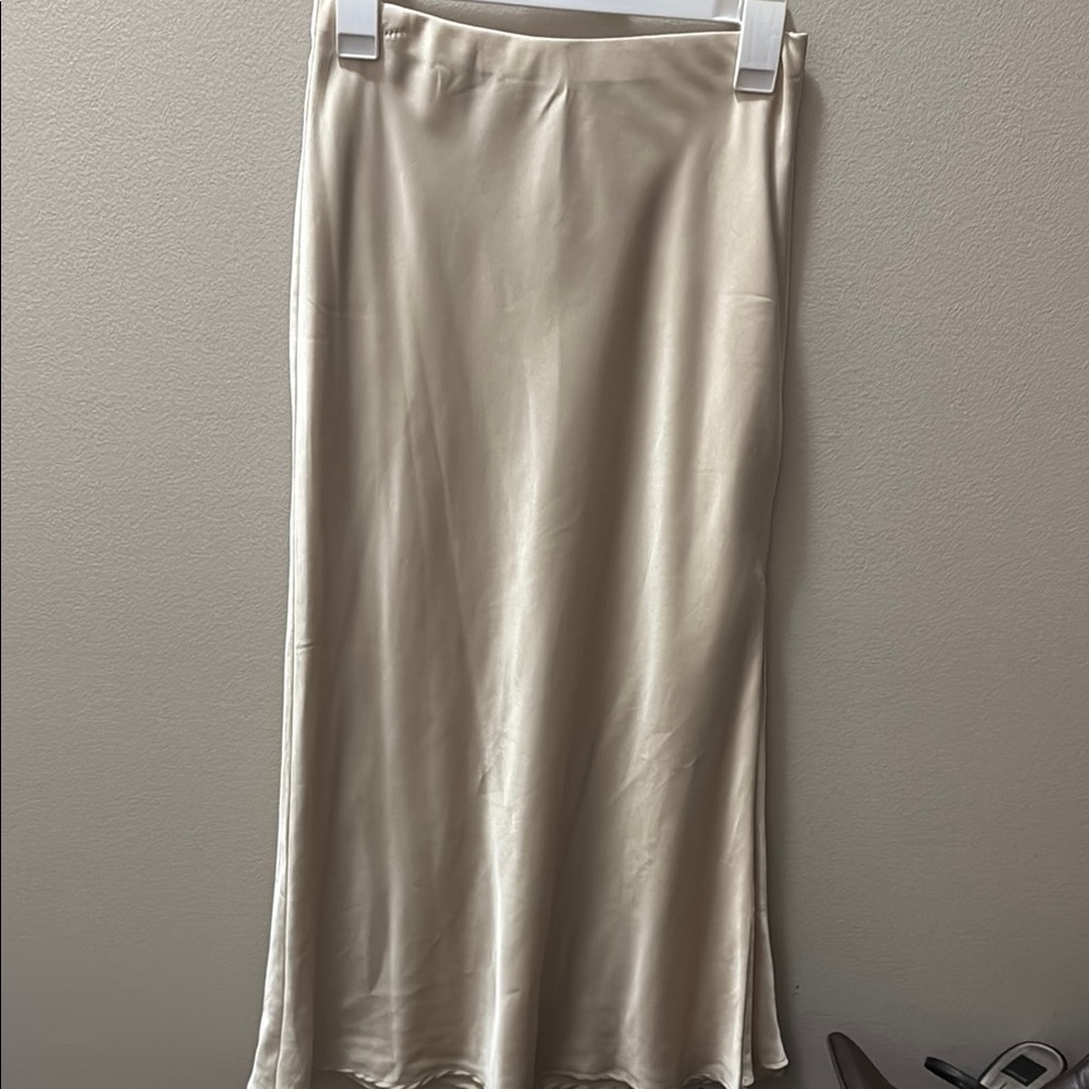 Abercrombie & Fitch Tan Midi Slip Skirt Casual